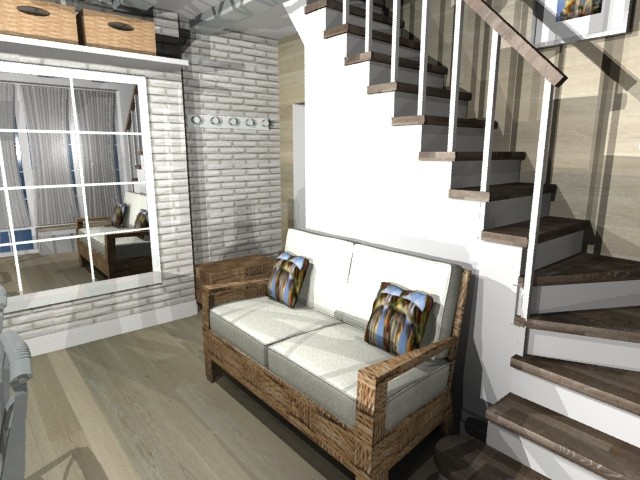 гостиное пространство в бане 6/6м