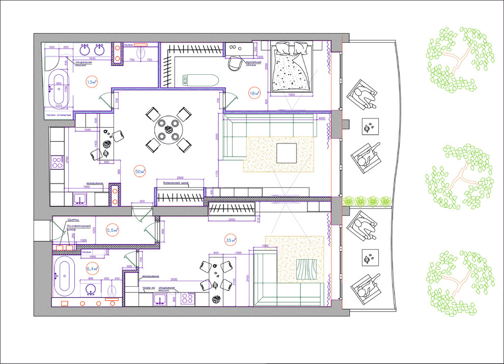 квартира 35 кв.м *Monochrome*