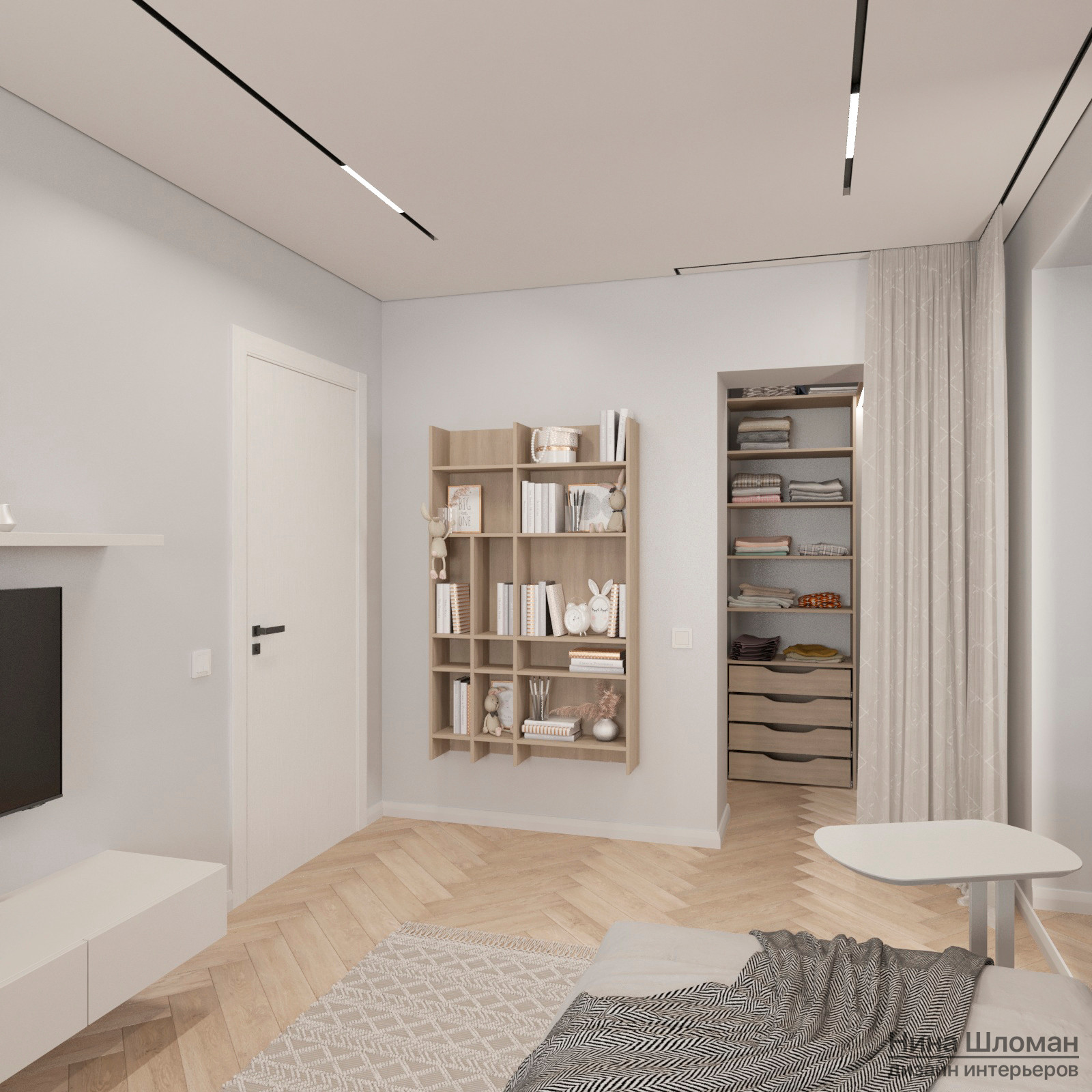 Светлый современный интерьер в старом фонде