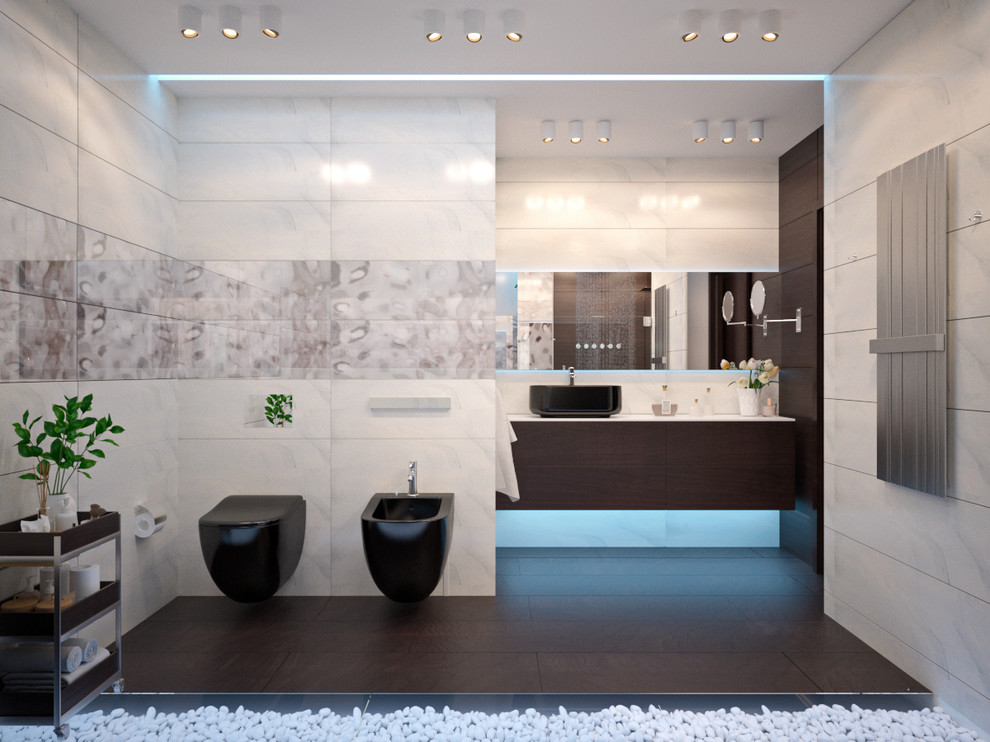 Ванная комната с черной сантехникой 2