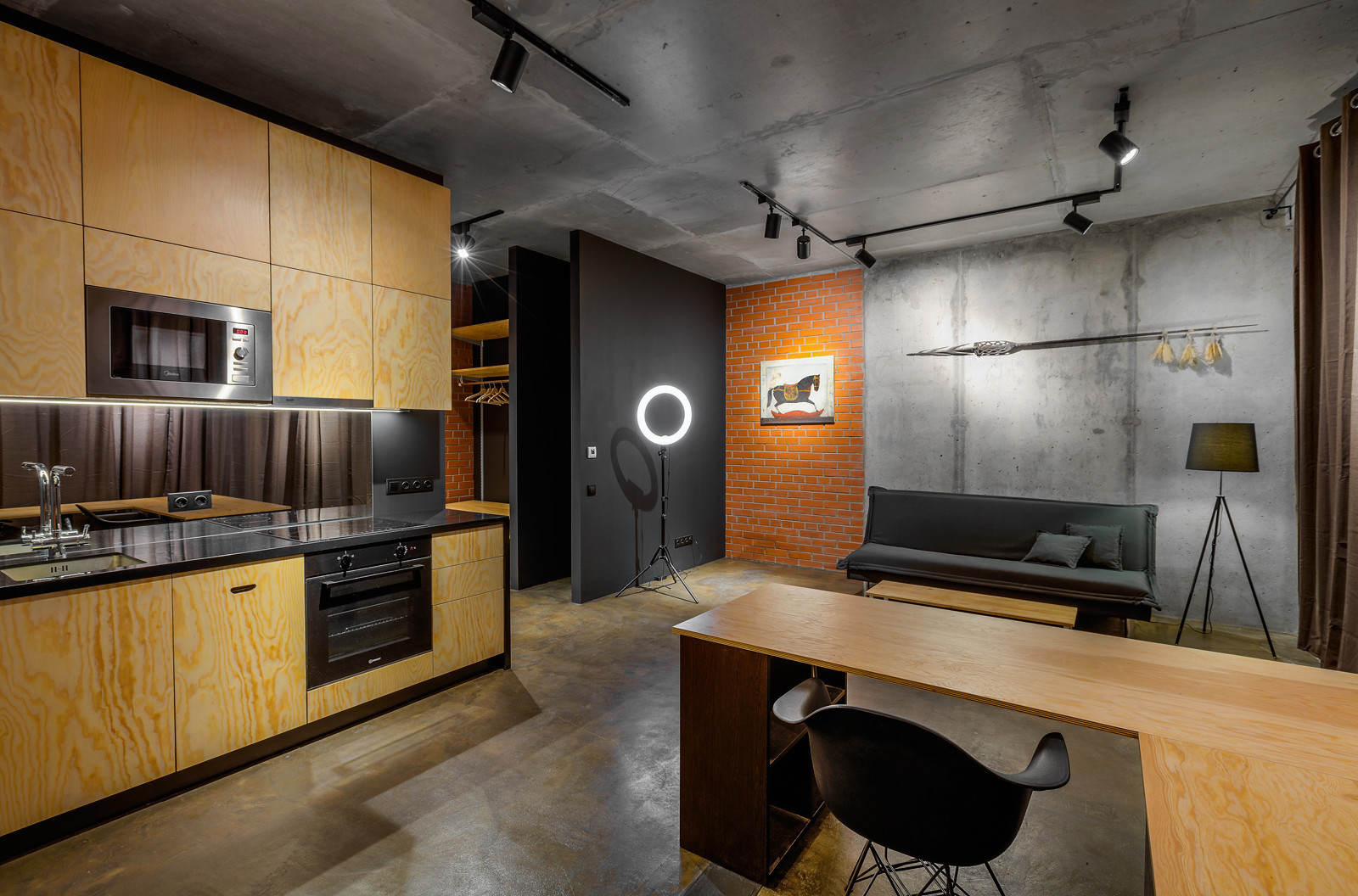 Бетонные полы в интерьере