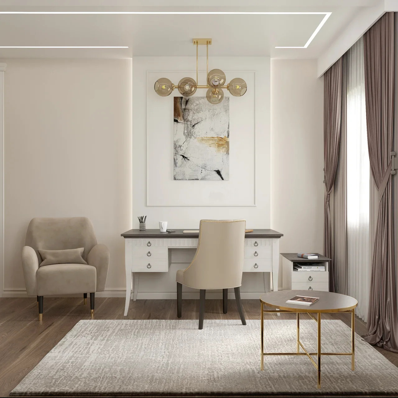 Частный дом, дизайн-проект неоклассика