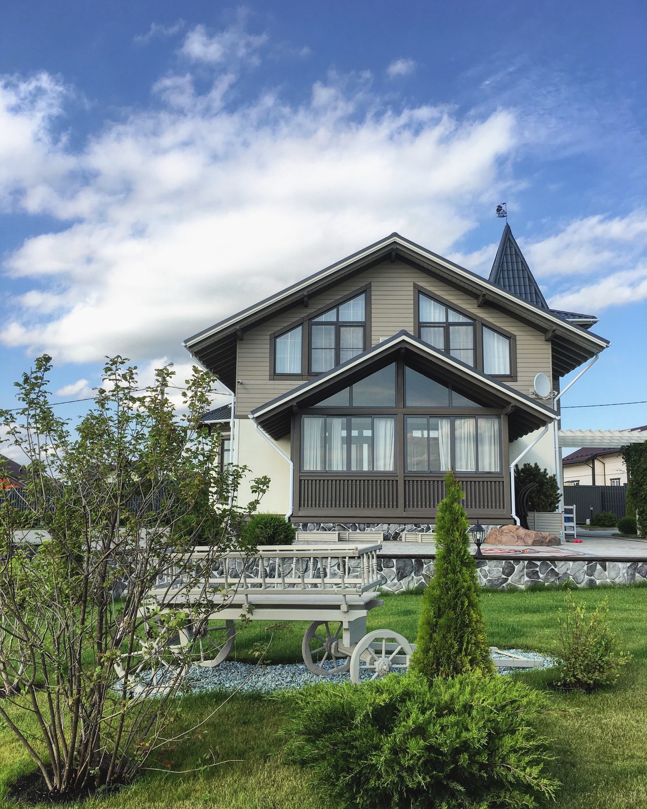 Ландшафтный дизайн сада в поселке "Олимп"