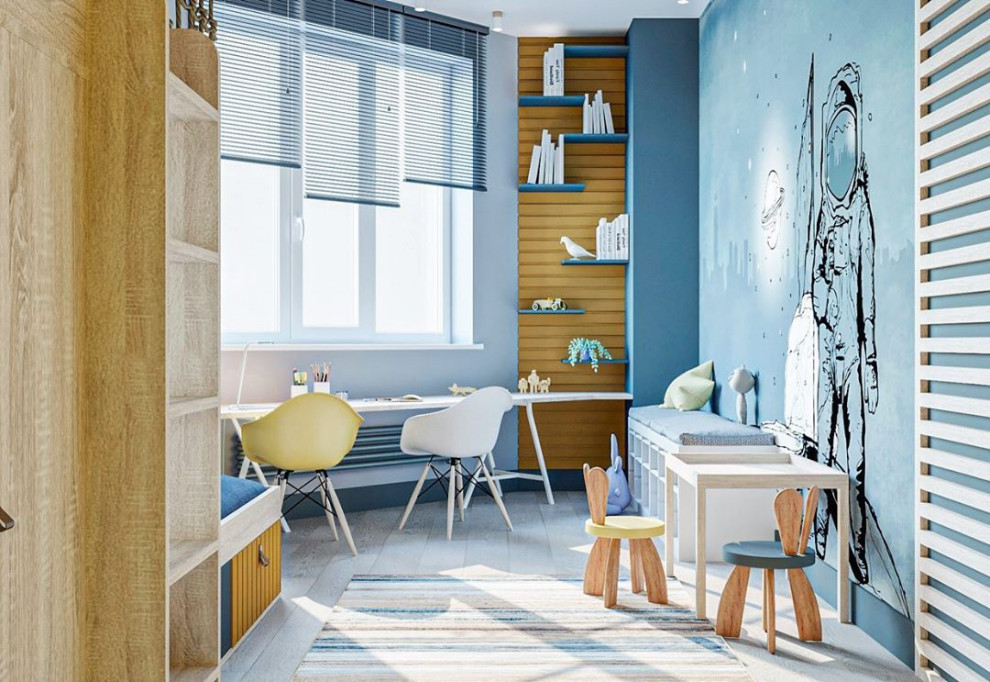 Дизайн-проект детской в эко стиле и лофте в квартире во Владивостоке