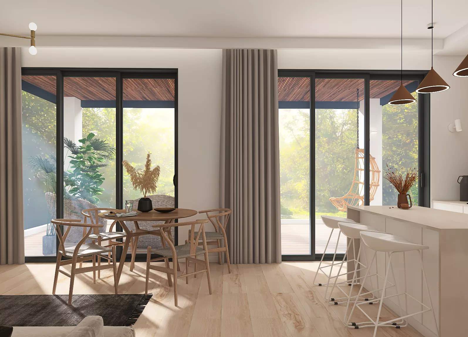 Дом в теплых тонах