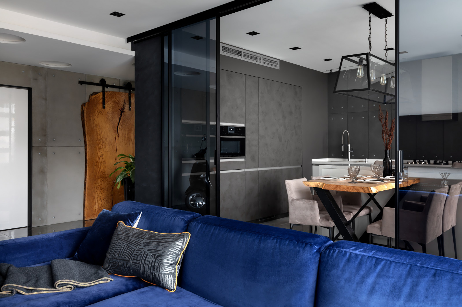 Квартира 170м2 | BLACK NATURE | Современный индустриальный стиль