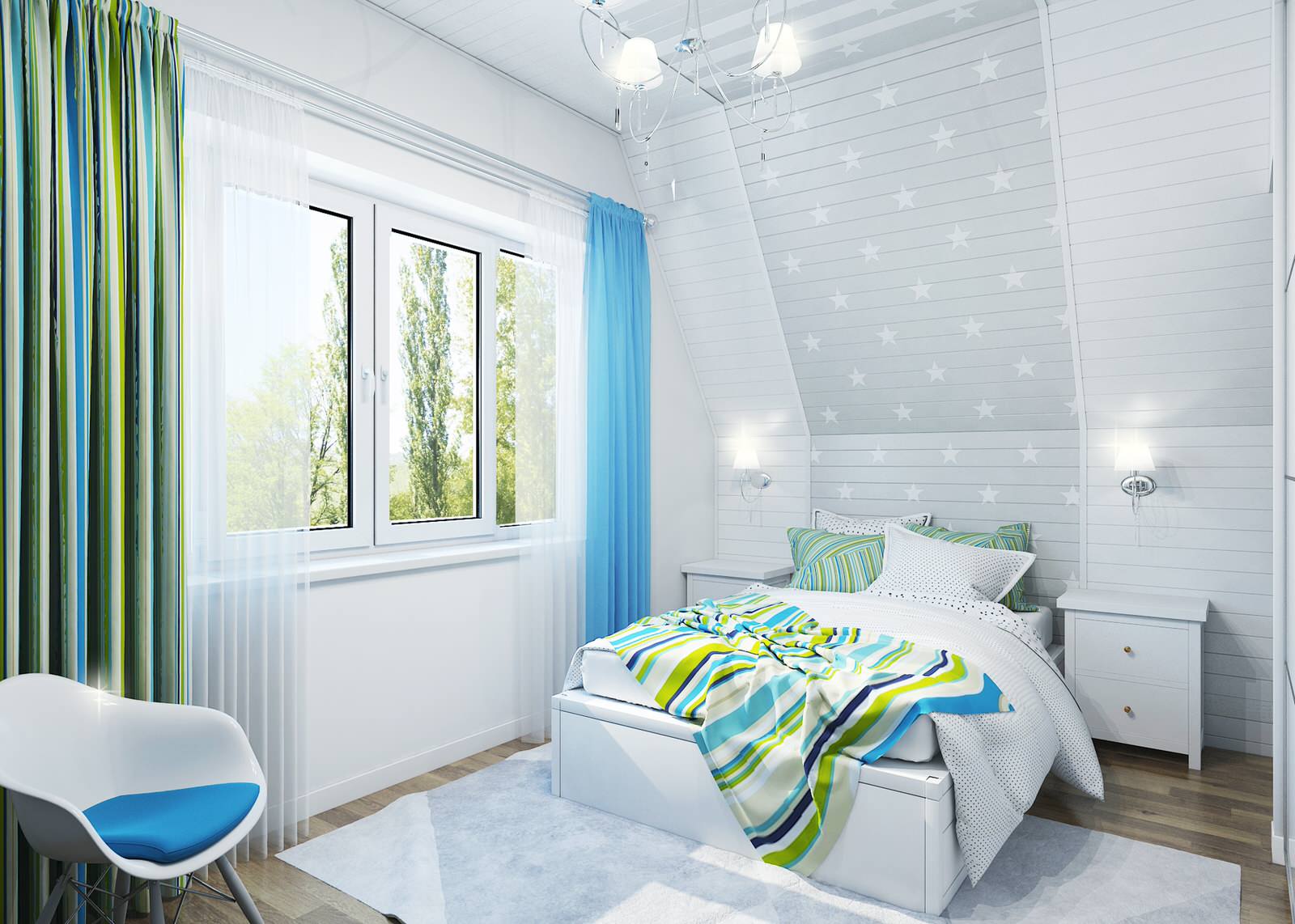 Детская на мансардном этаже