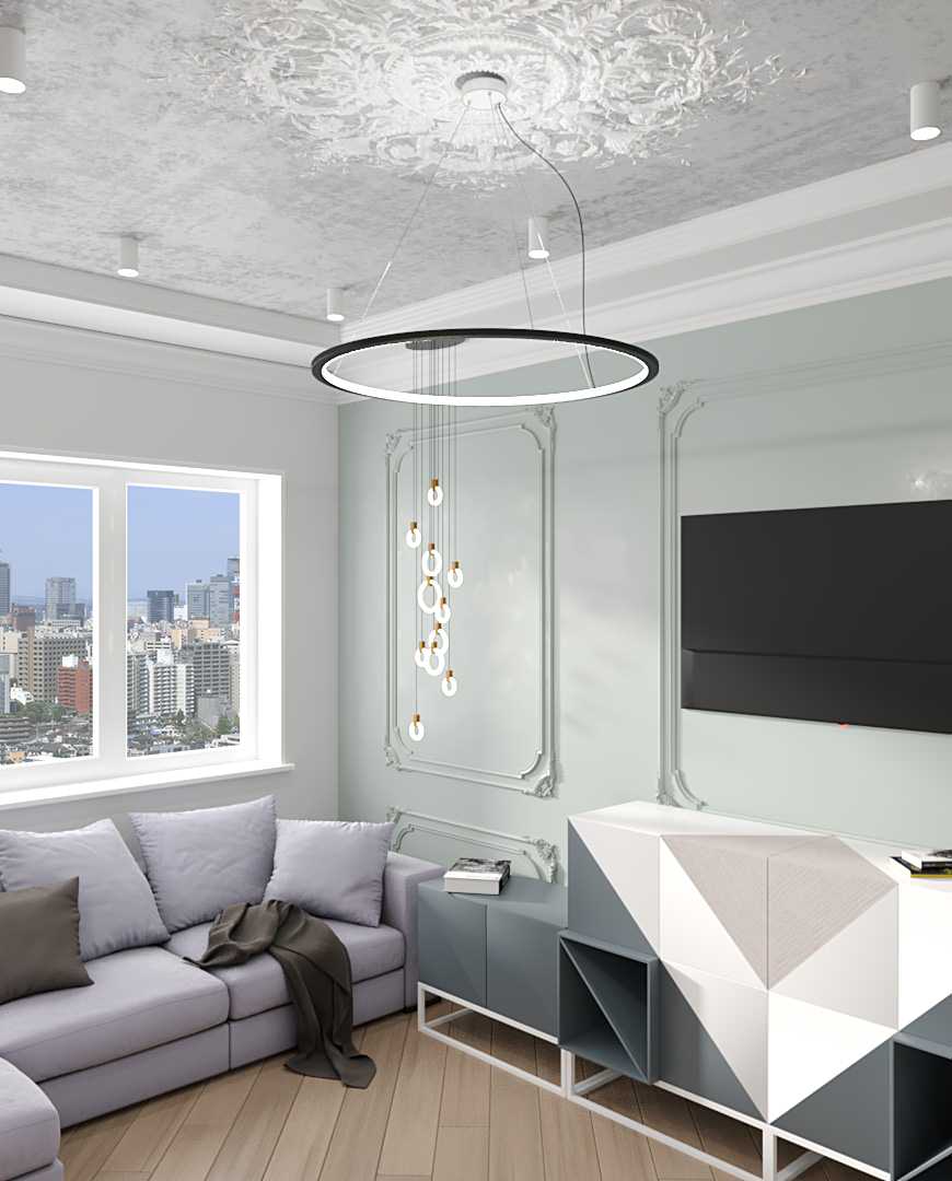 Обложка проекта: Кухня гостиная в нежных цветах