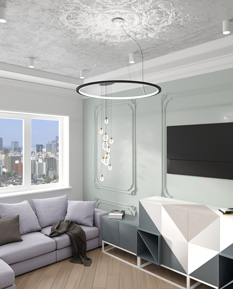 Обложка проекта: Кухня гостиная в нежных цветах