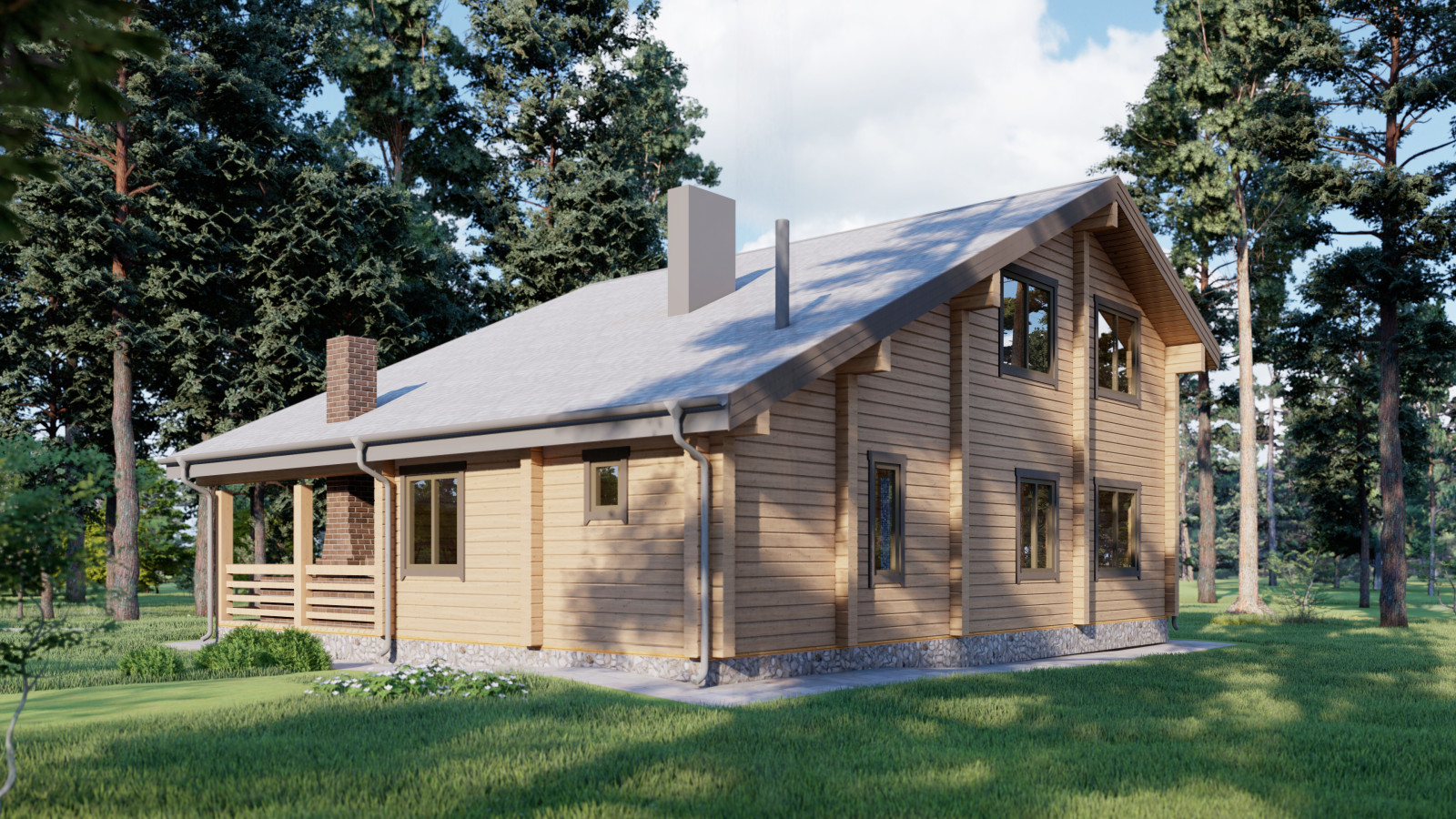 Обложка проекта: Дом из бруса в Lucky Park