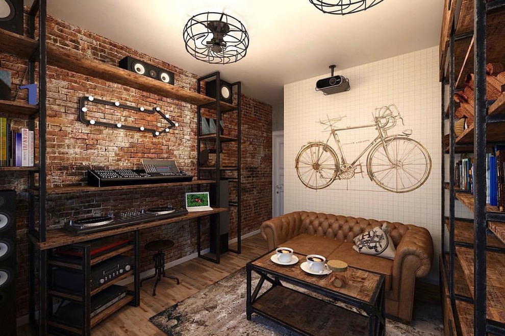 Обложка проекта: Кабинет в стиле лофт