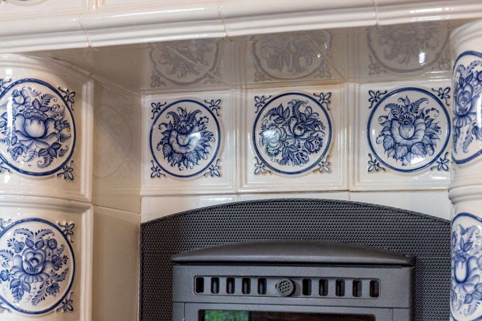 Облицовка банной печи коллекция "Русские изразцы"