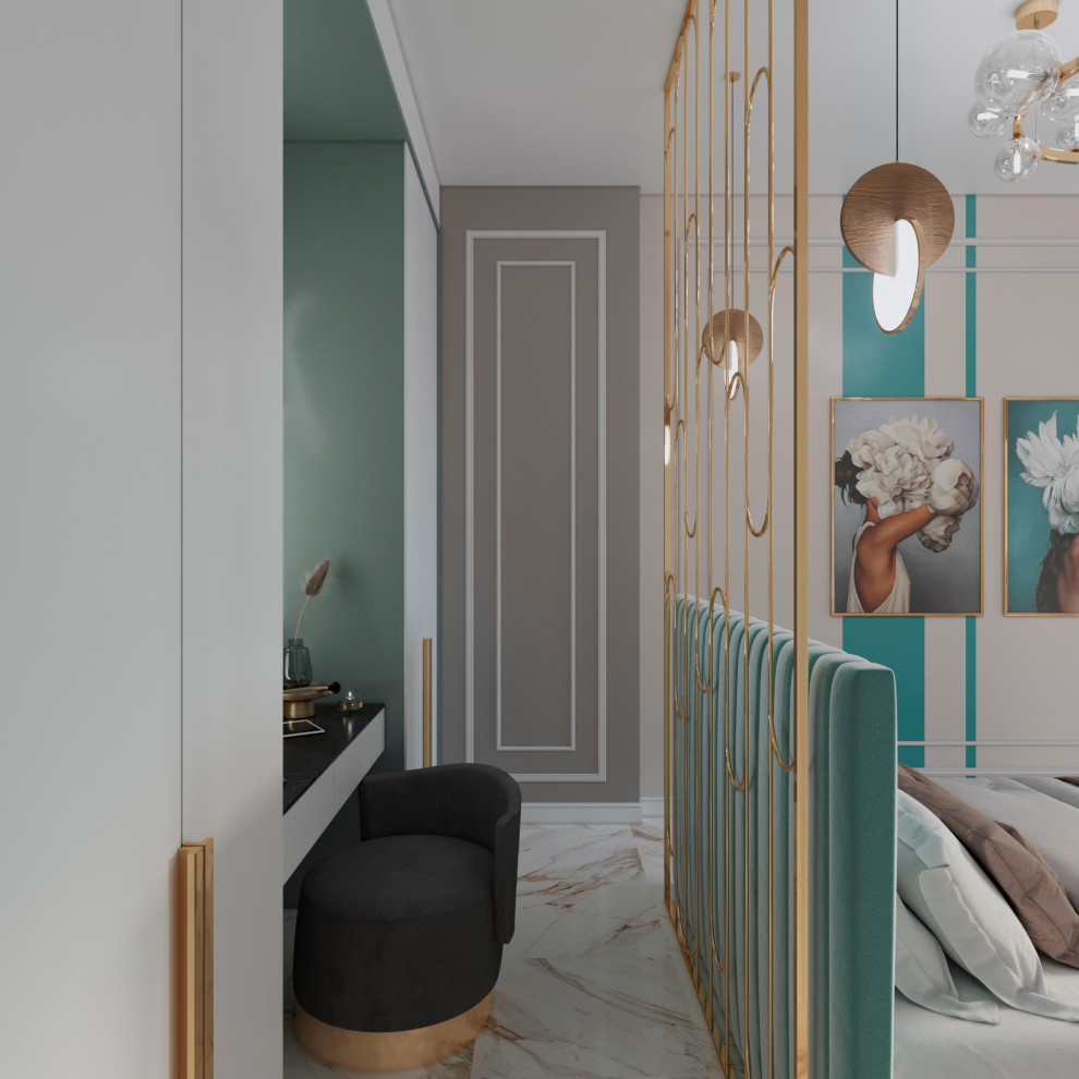 Дизайн спальни с make up зоной