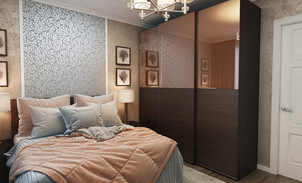 Картира в холодных оттенках с элементами неоклассики