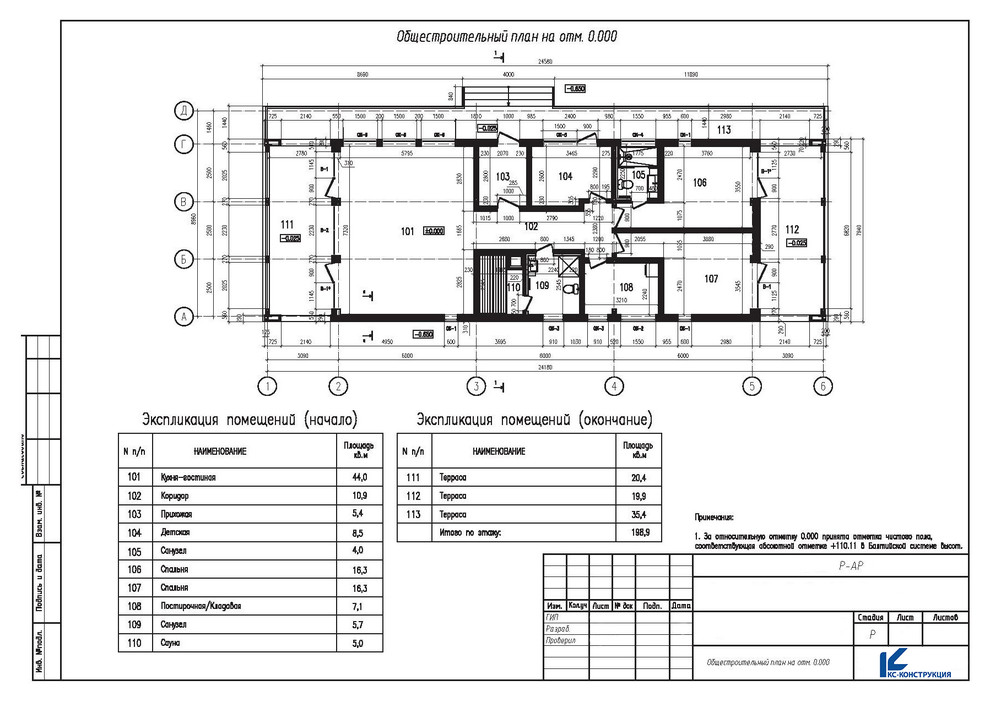 Проект одноэтажного дома в стиле "Барн"