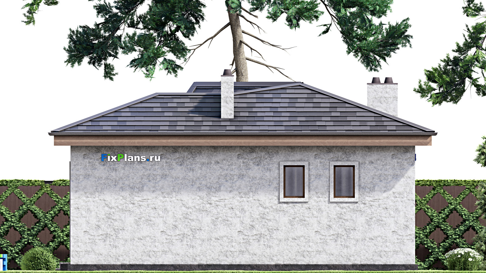 Проект одноэтажного дома 9х9м S59м2 F-15452