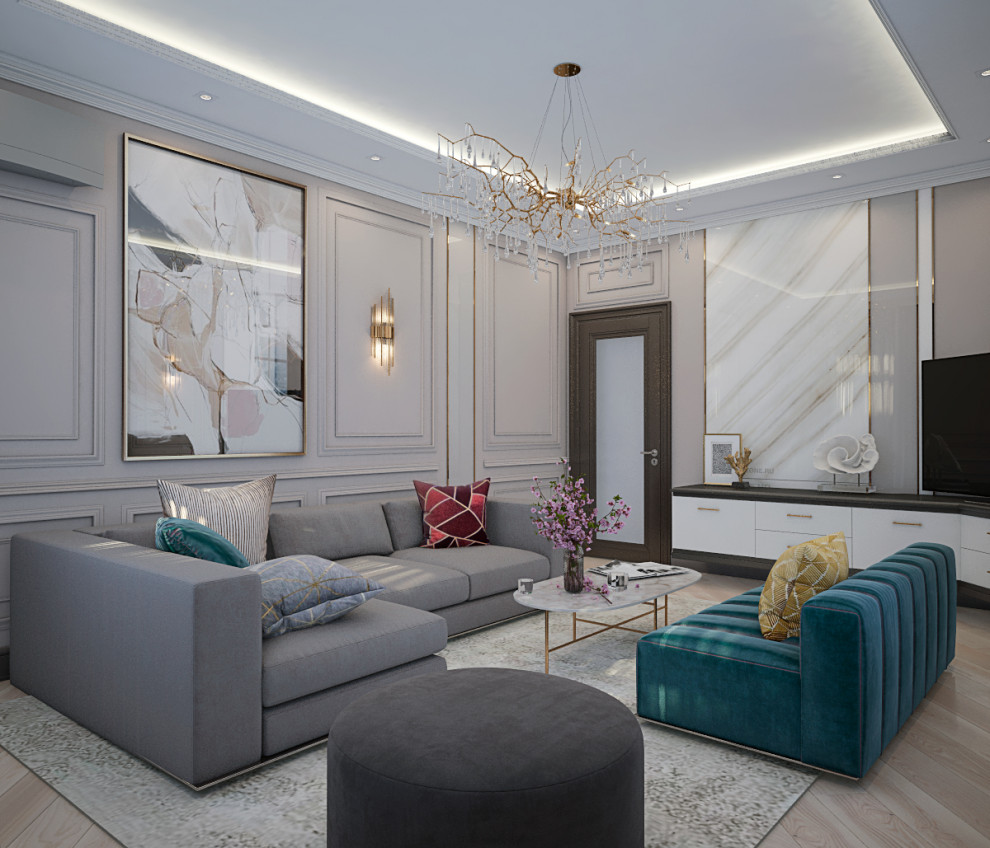 Обложка проекта: Гостиная в ЖК Дворянский