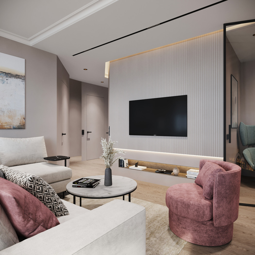 Обложка проекта: Современная квартира в теплых тонах