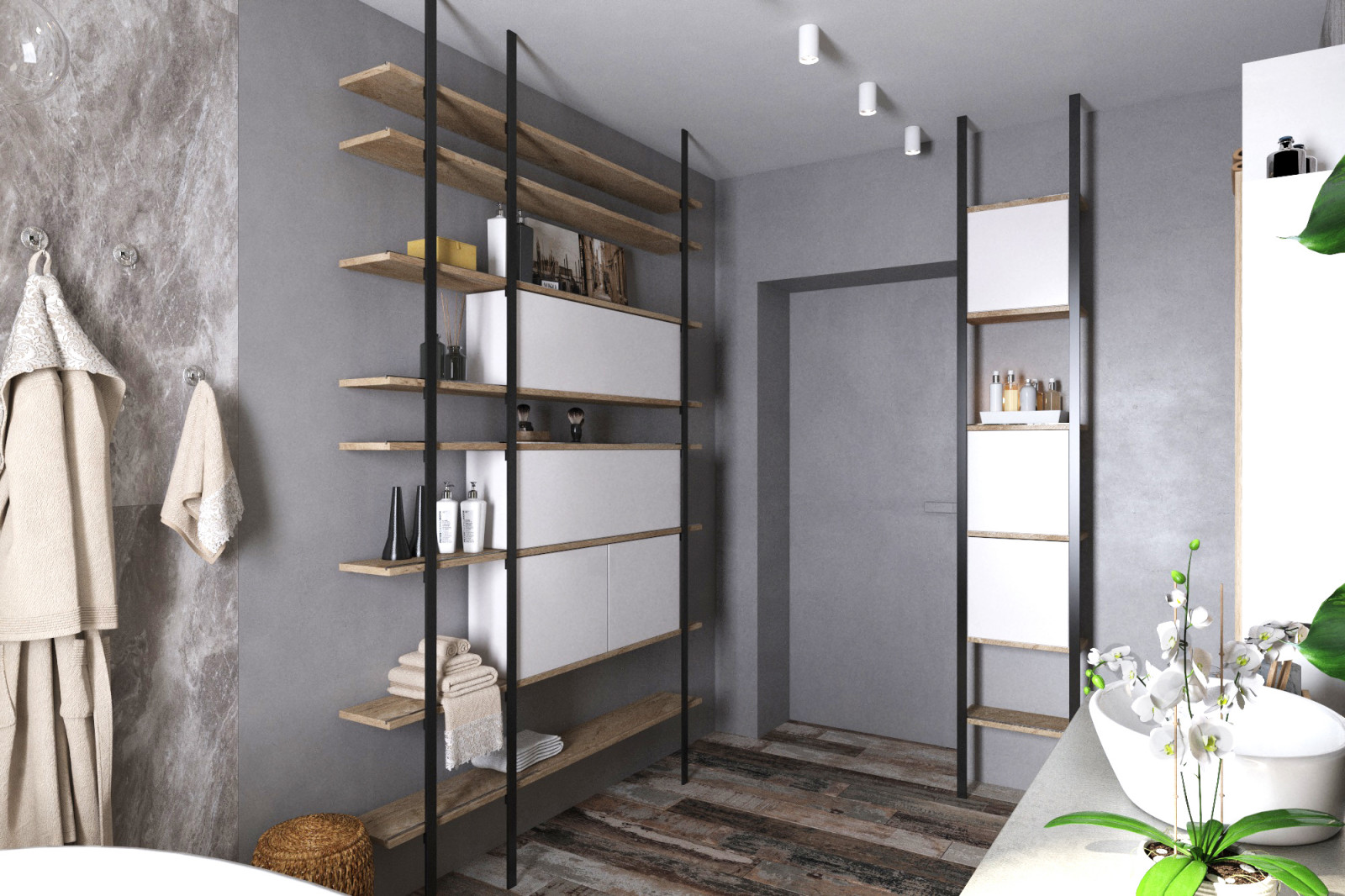 Интерьер первого этажа частного дома