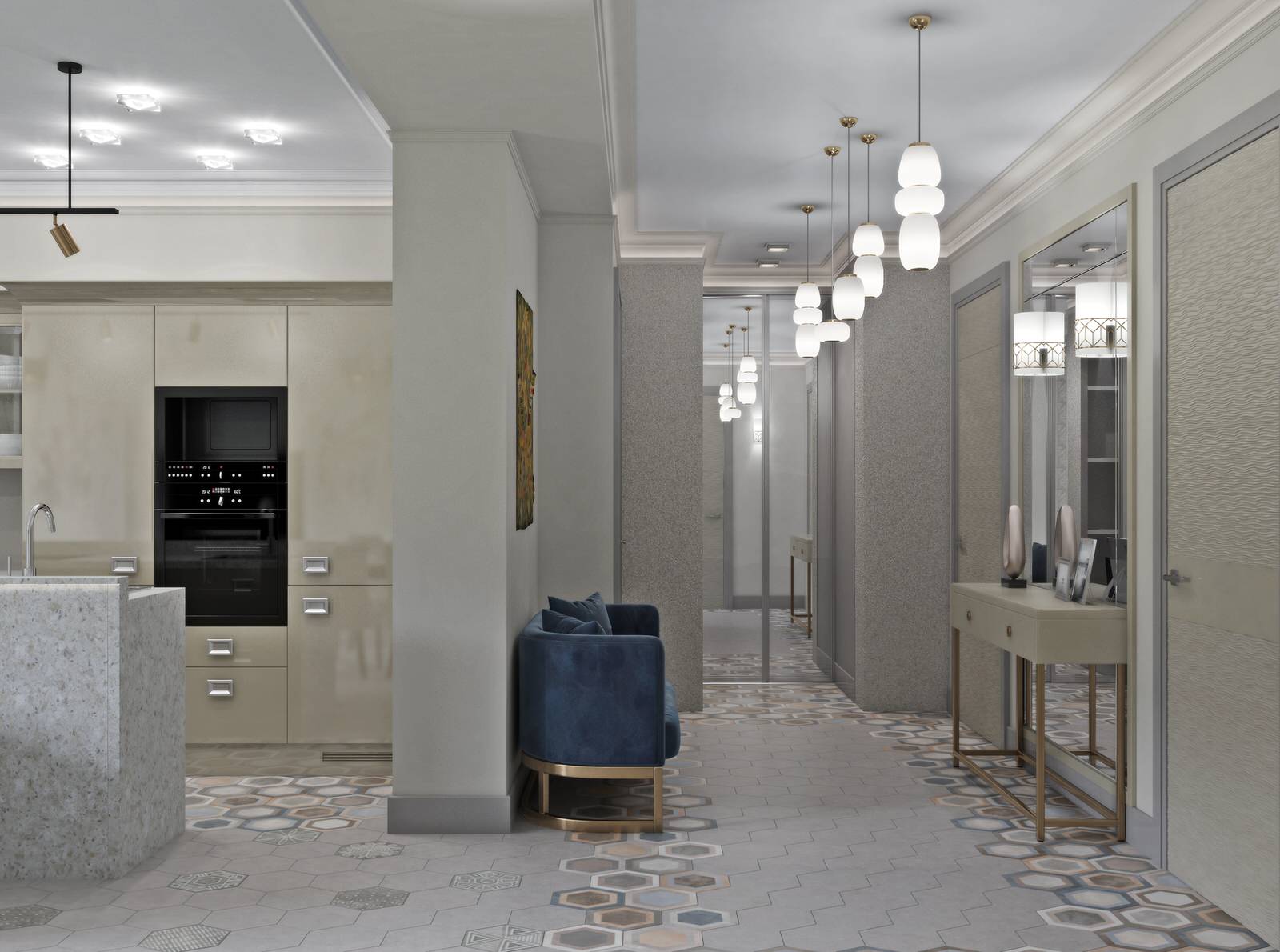 Дизайн-проект квартиры в ЖК Мосфильмовский