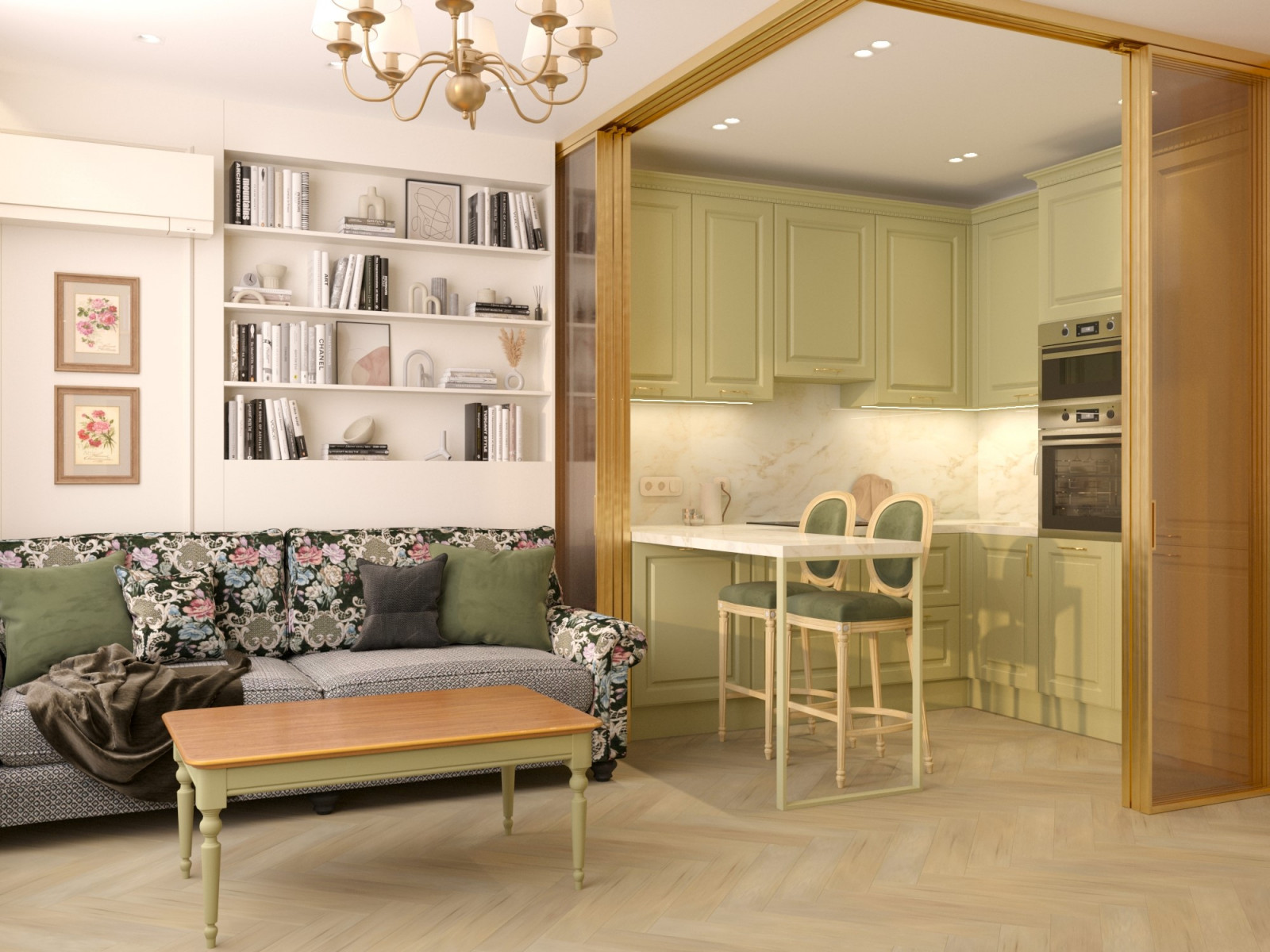 Дизайн проект - уютный и элегантный интерьер в мягких пастельных тонах