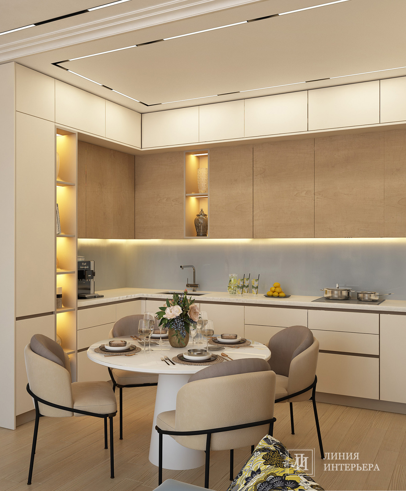 Дизайн интерьера 3-х комнатной квартиры в ЖК Триколор