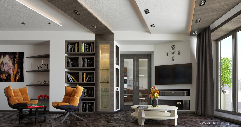 Гостиная с камином