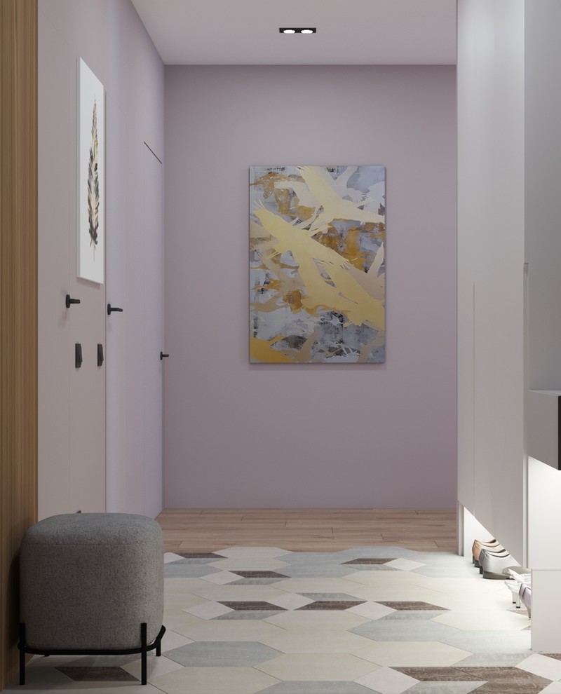 Дизайн проект в ЖК Ясный  3 к кв 107 м2 для молодой семьи