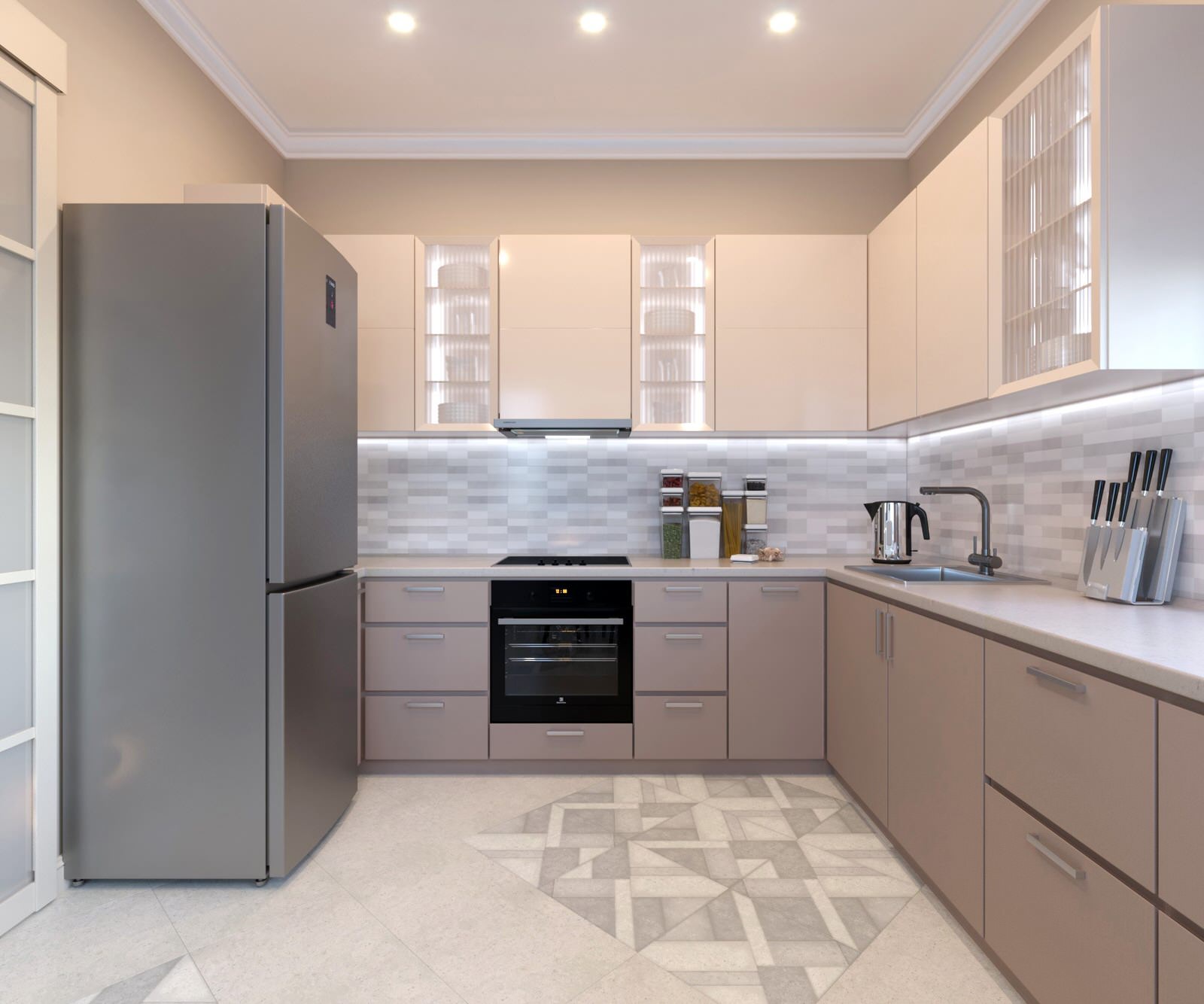 Кухня - гостиная в коттедже