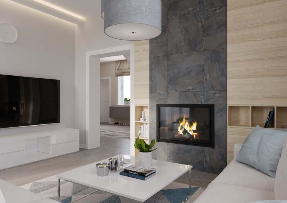 Кухня-гостиная в загородном доме