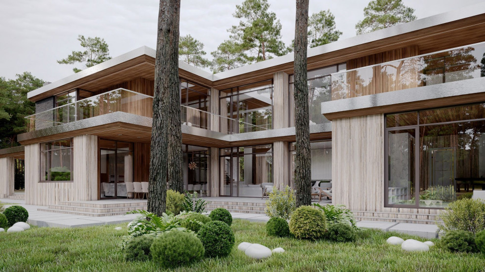 Проект с плоской кровлей 655 м2