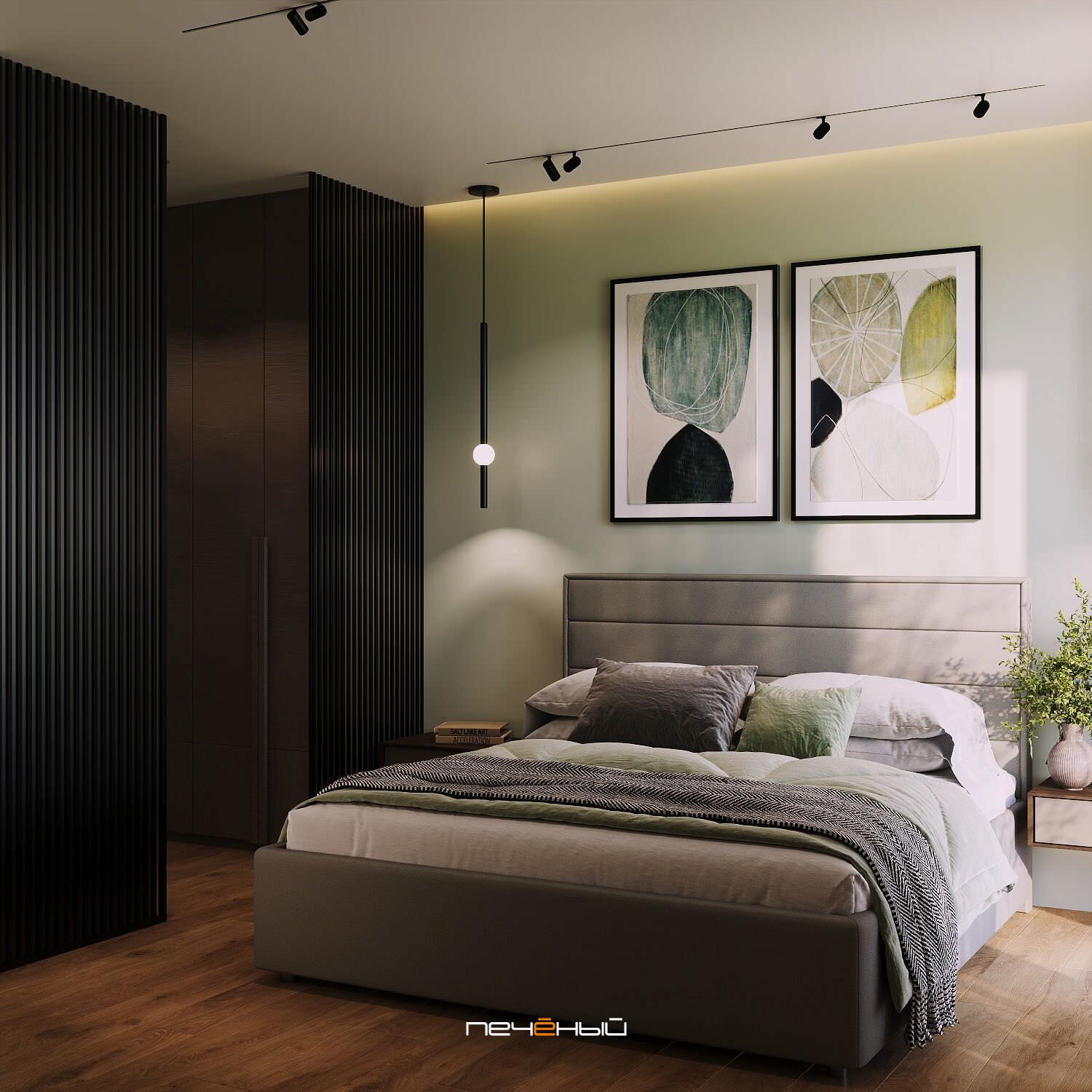 2024 Дизайн 4-комн. квартиры 89 м² в современном стиле, Москва, ЖК Holland Park