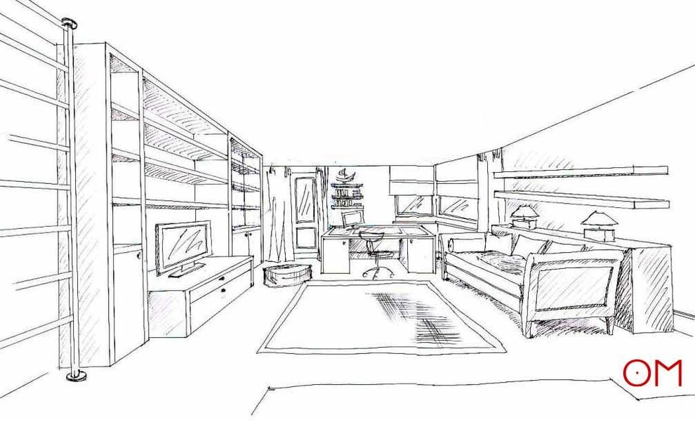 Обложка проекта: Эскиз детской комнаты