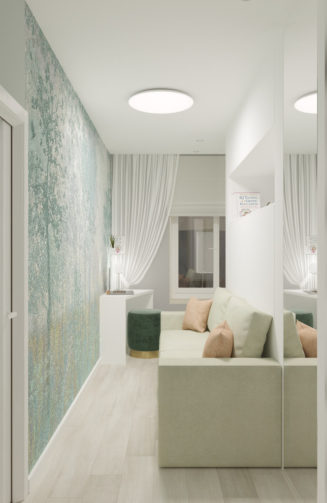 Светлый интерьер для семьи из 3-х человек