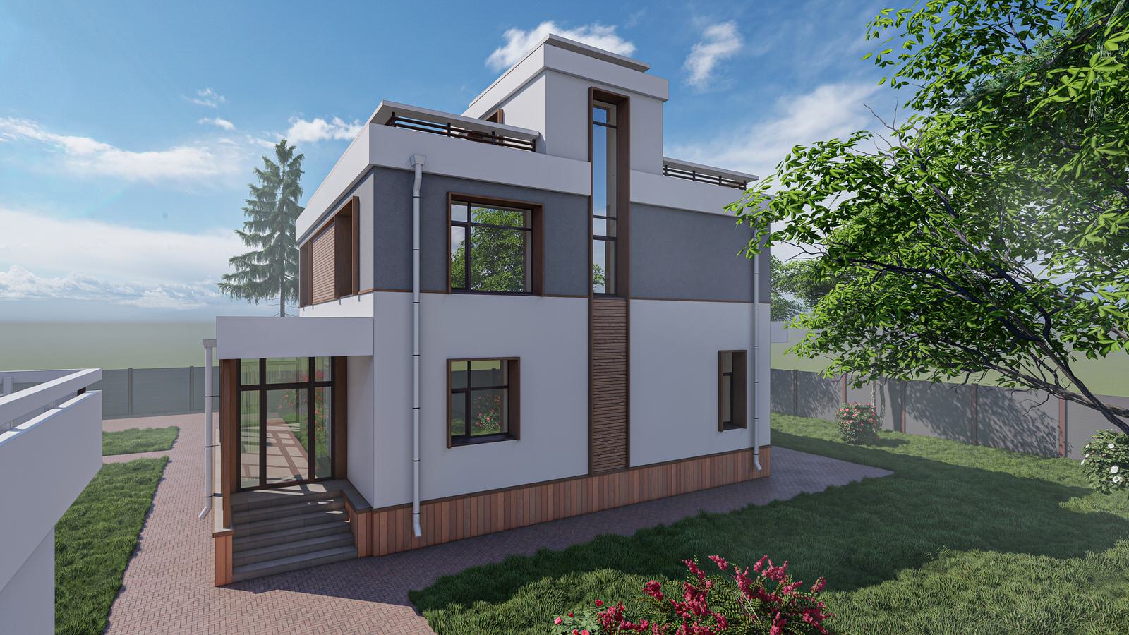 Реконструкция фасадов 2-х этажного жилого дома