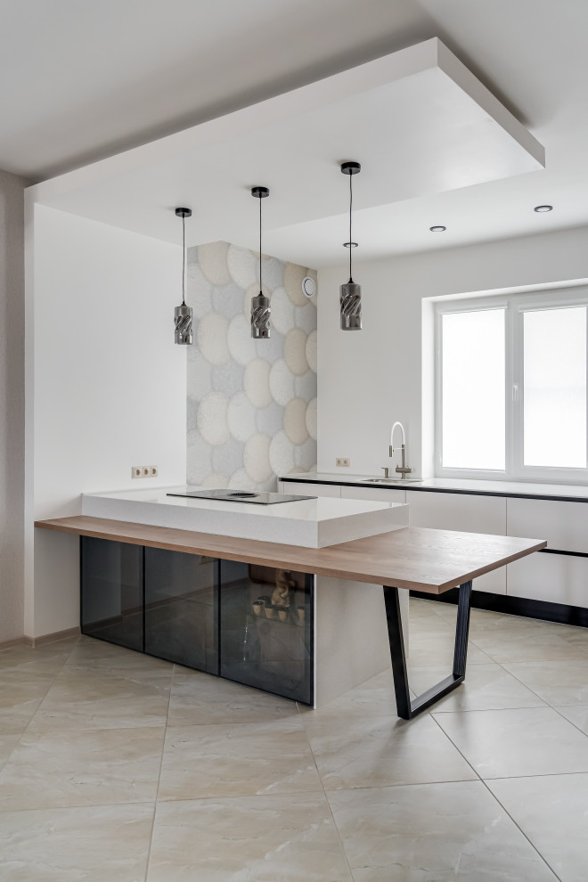 Кухня в современном стиле для загородного дома