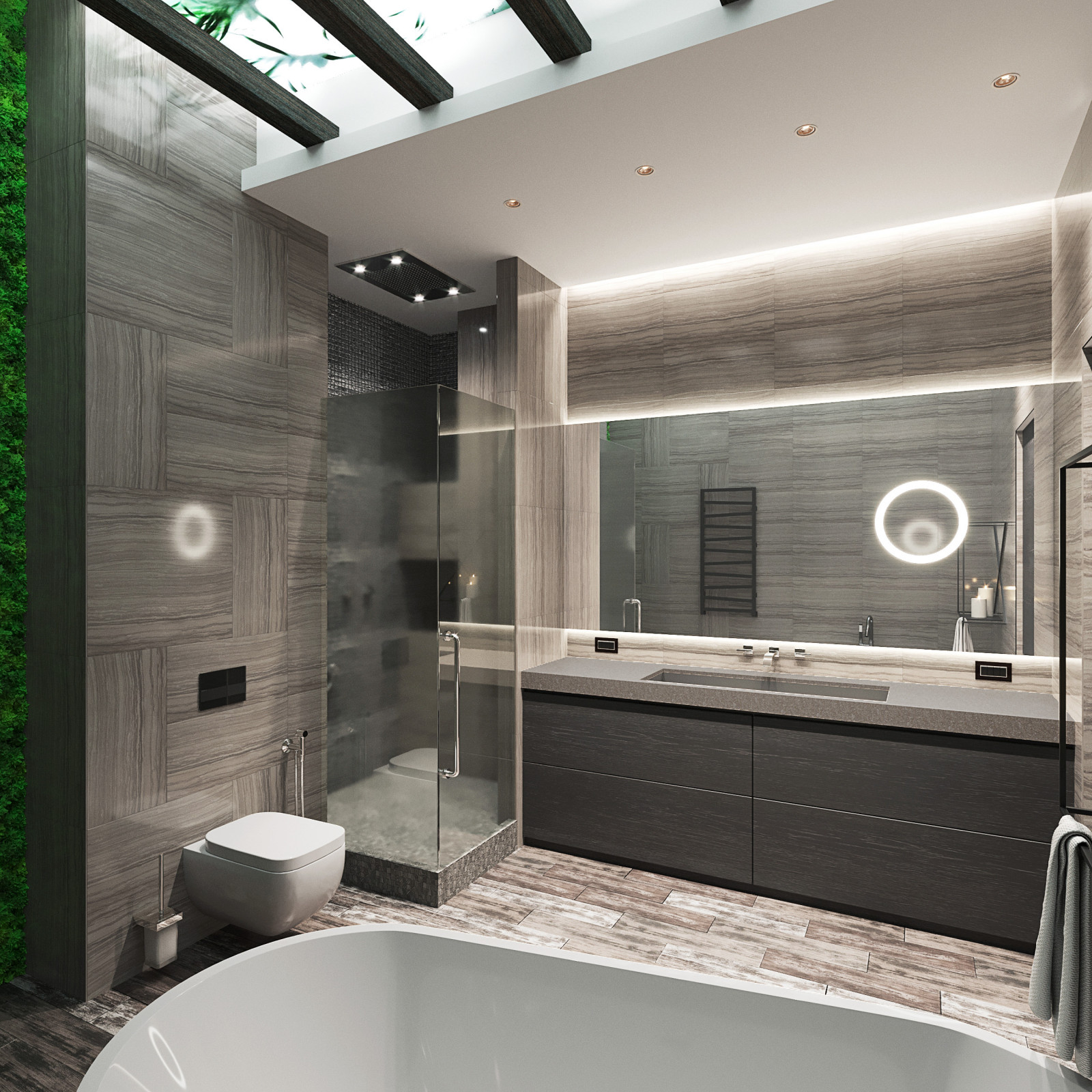 Ванная комната в эко стиле