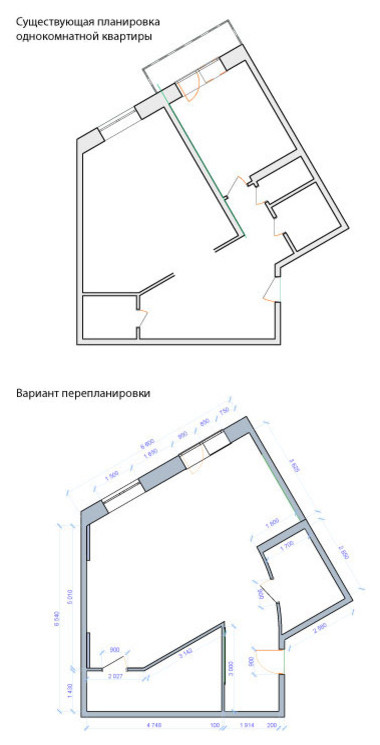 Дизайн-проект однокомнатной квартиры