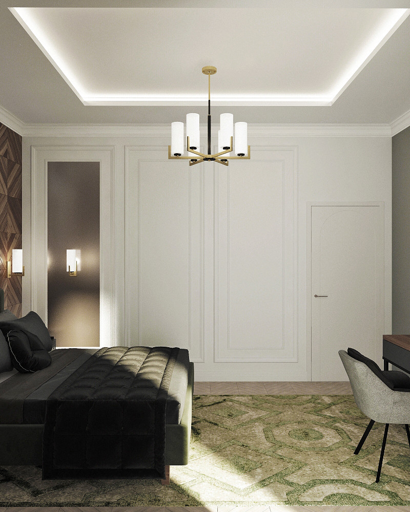 Двухэтажный дом в современной классике