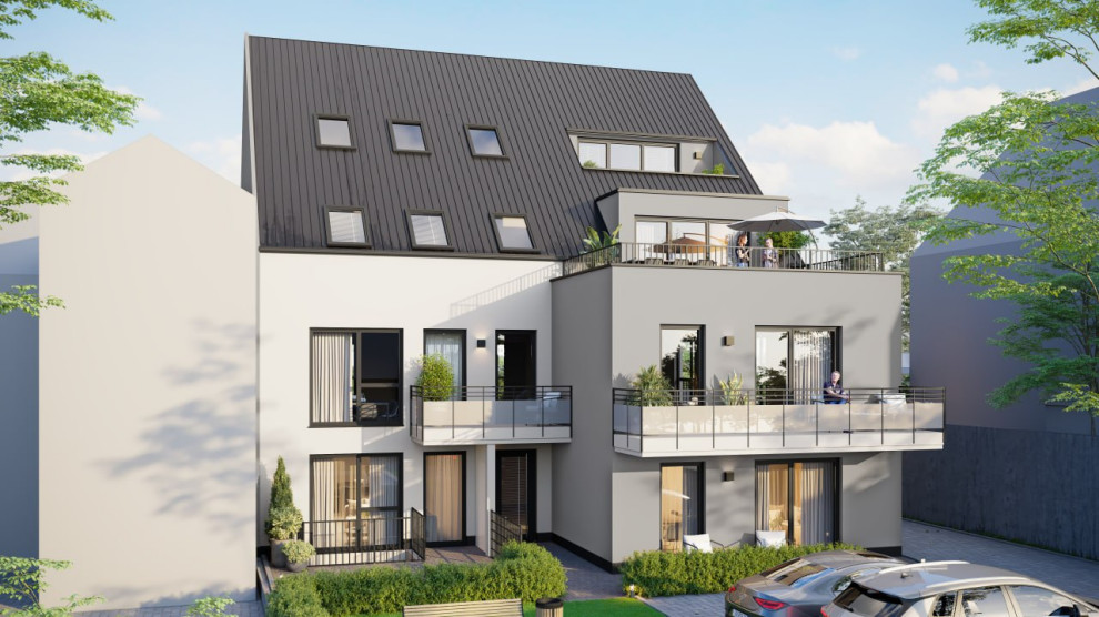 Blick auf das Haus vom Innenhof