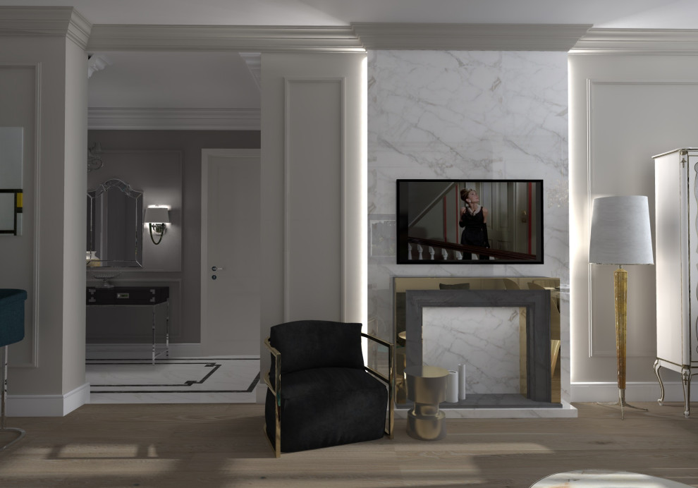 Квартира 100м2 Американская классика в ЖК Триколор