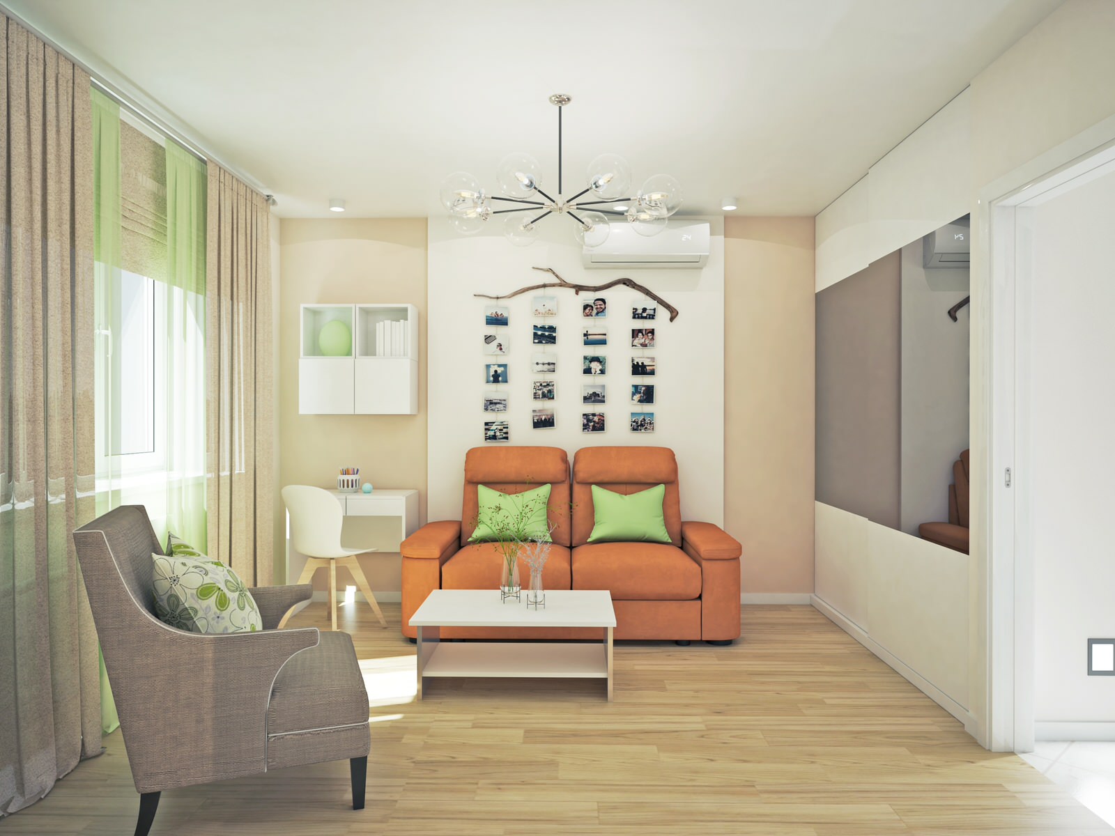 Солнечное утро в трёшке на Северо-Западе Москвы.