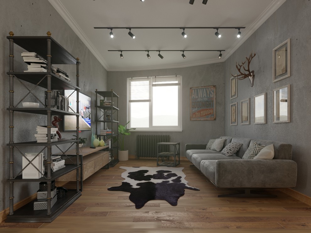 Обложка проекта: кухня-столовая с гостинной