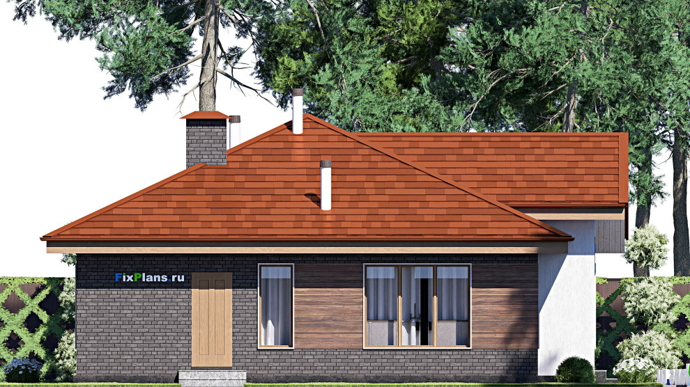 Проект одноэтажного дома 12х15м S125м2 F-15173