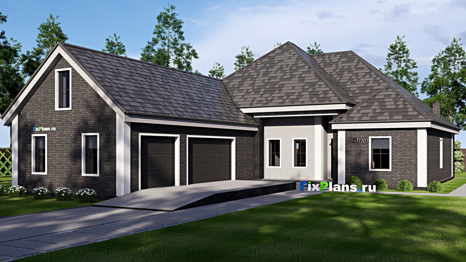 Проект одноэтажного дома 28х21м S286м2 F-17207