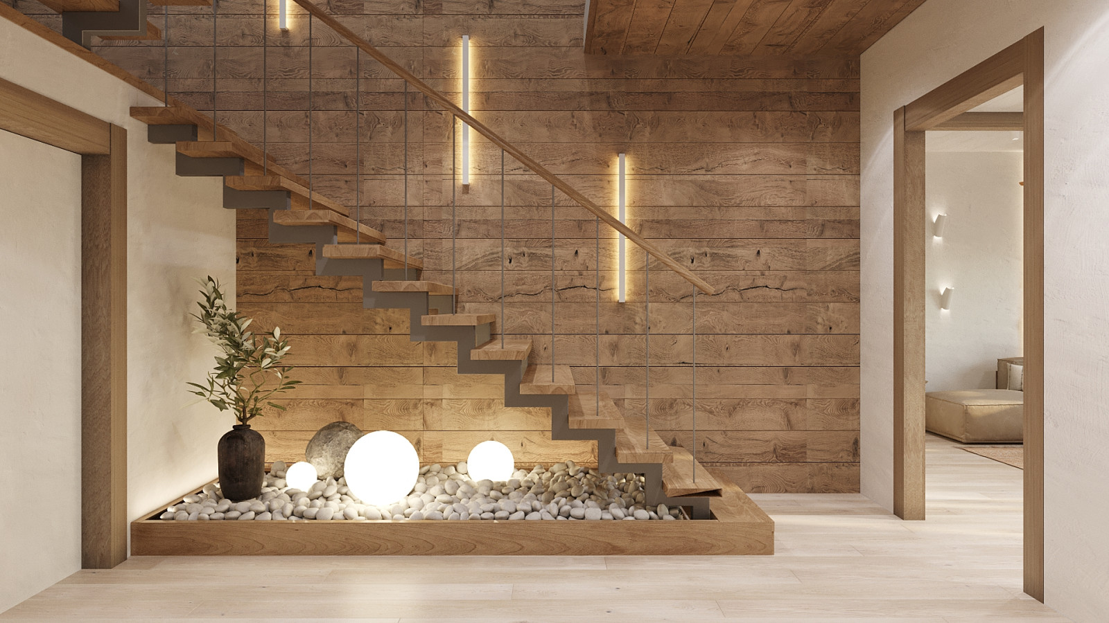 Интерьер дома у озера