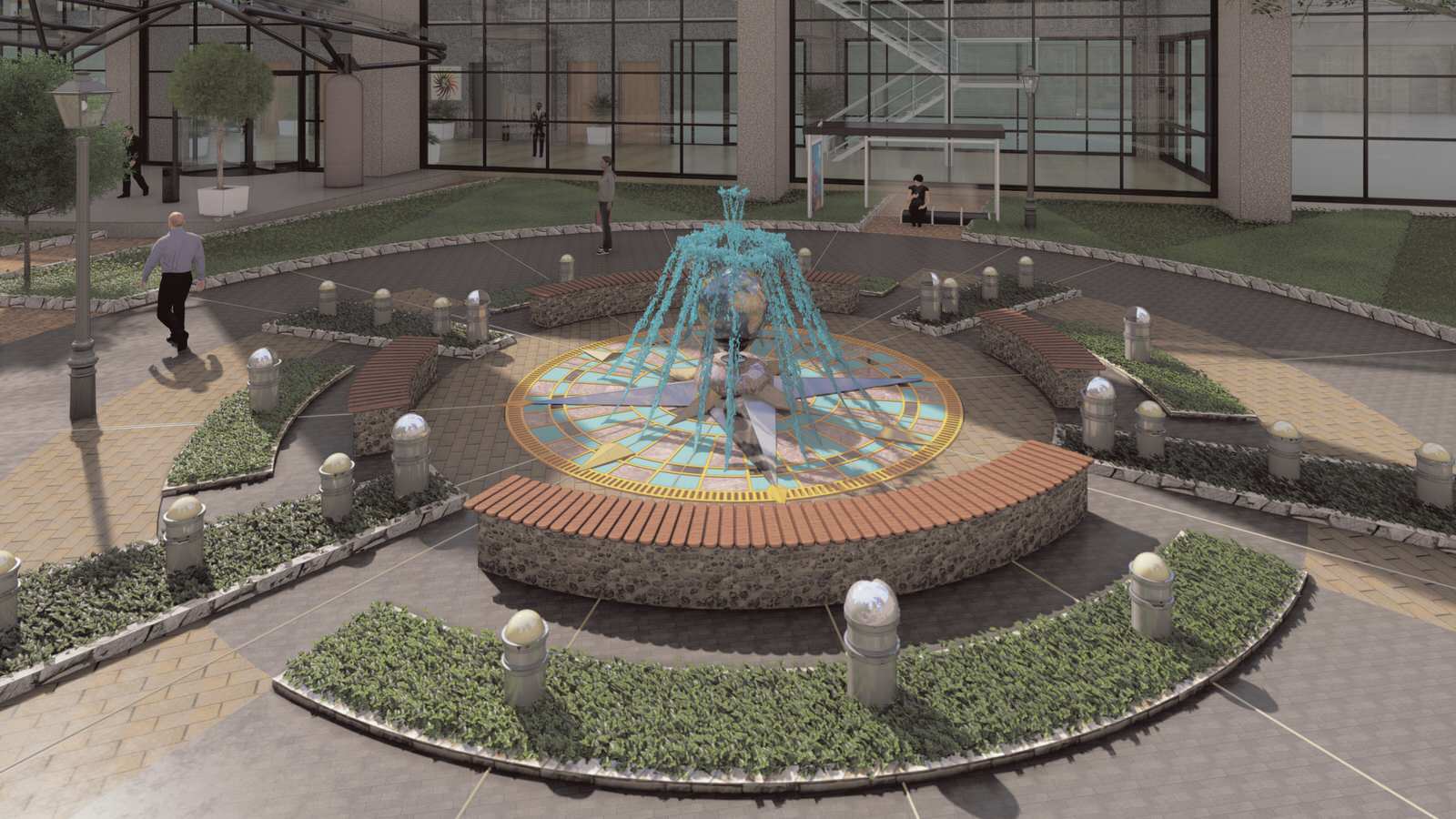 Эскиз -концепт фонтан "Роза ветров"