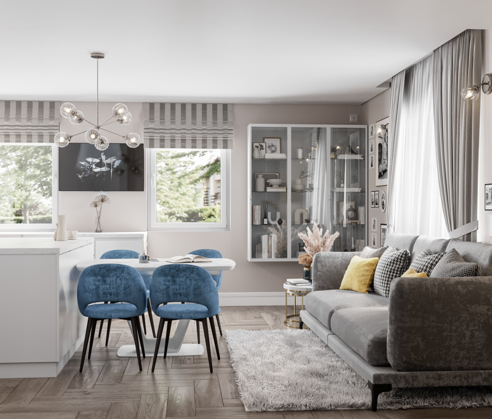 Обложка проекта: 3D-визуализация кухни / обеденной зоны.2