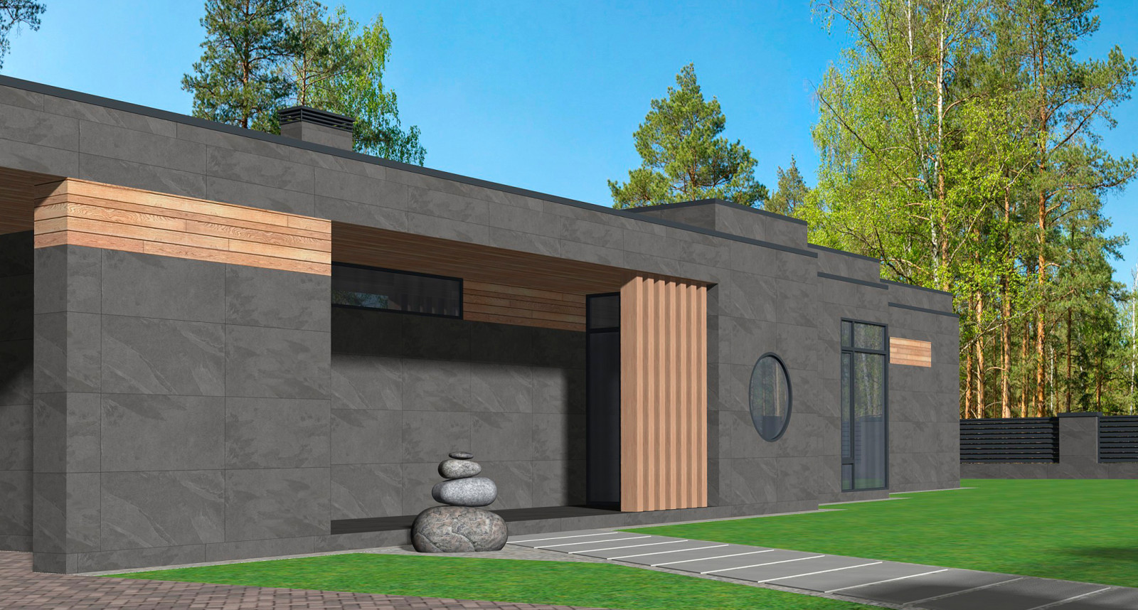 Проект дома L-258-G в стиле минимализм