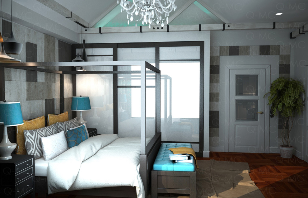 Дзиайн интерьера спальни в частном доме